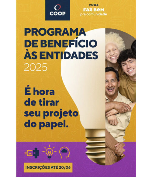 COOP abre inscrições para Programa de Benefício às Entidades