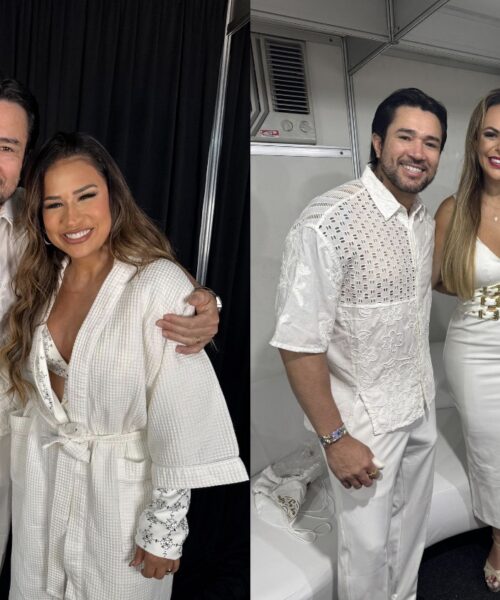Reginaldo Sama prestigia Réveillon 2026 na Paulista e é recebido por Simone Mendes nos bastidores
