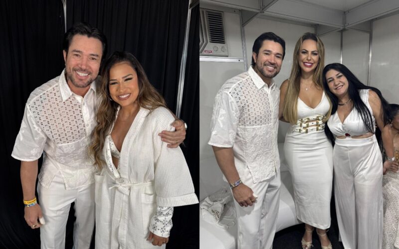 Reginaldo Sama prestigia Réveillon 2026 na Paulista e é recebido por Simone Mendes nos bastidores